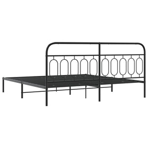 Bettgestell Metall Schwarz 200x200 cm