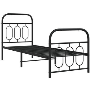 Metallbett 75x190 cm mit Kopf- und Fußteil