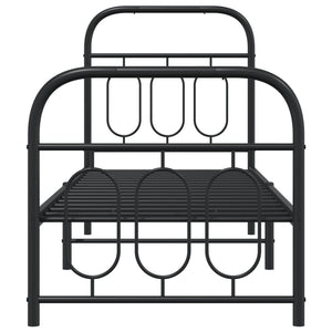 Metallbett 75x190 cm mit Kopf- und Fußteil