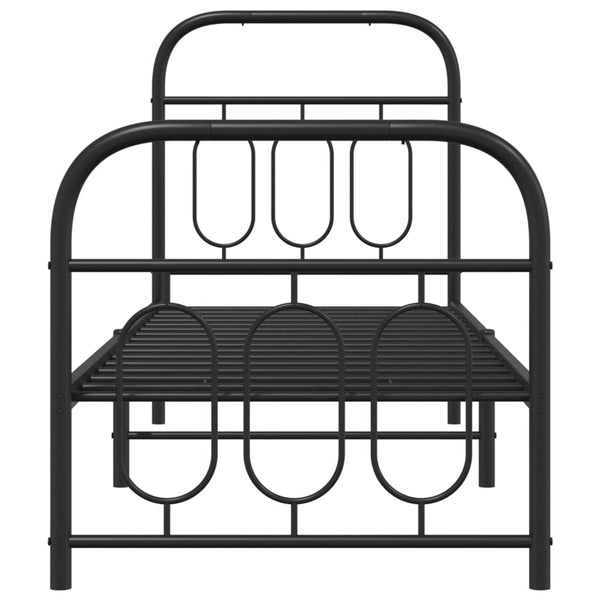 Metallbett 75x190 cm mit Kopf- und Fußteil