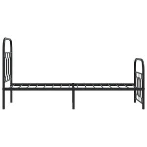 Metallbett 75x190 cm mit Kopf- und Fußteil