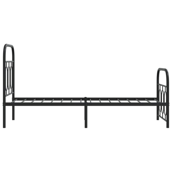 Metallbett 75x190 cm mit Kopf- und Fußteil