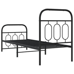 Metallbett 75x190 cm mit Kopf- und Fußteil