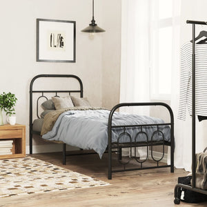 Metallbett 75x190 cm mit Kopf- und Fußteil