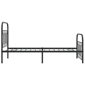 Metall Bettgestell Schwarz 80x200 cm