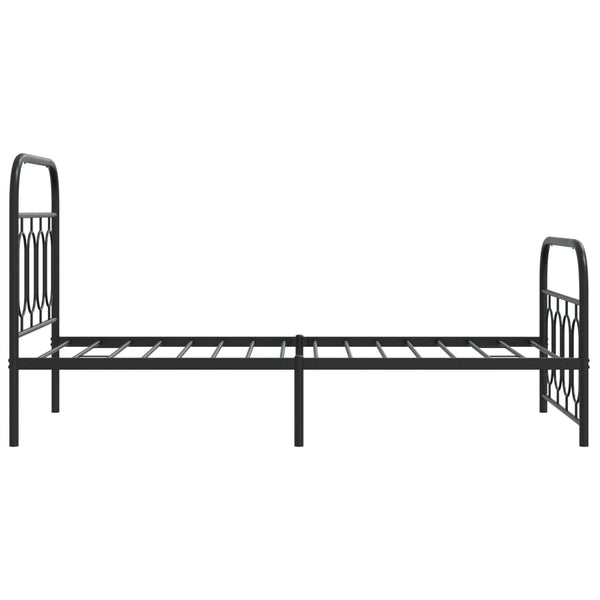 Metall Bettgestell Schwarz 80x200 cm