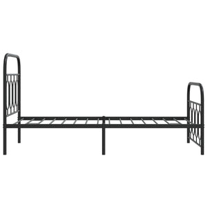 Metall Bettgestell Schwarz 90x200 cm