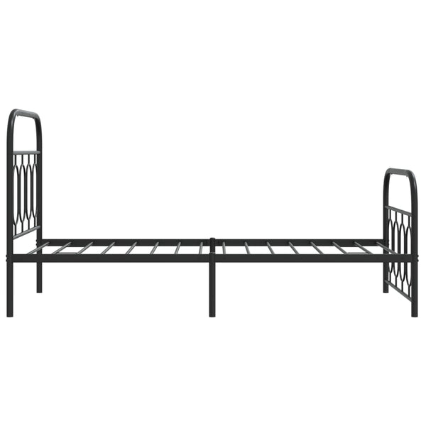 Metall Bettgestell Schwarz 90x200 cm