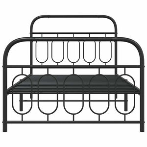 Metallbettgestell Schwarz 100x190 cm