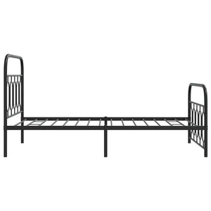 Metallbettgestell Schwarz 100x190 cm