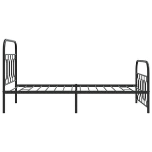 Metall Bettgestell Schwarz 100x200 cm