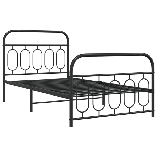 Metallbett 107x203 cm mit Kopf- und Fußteil