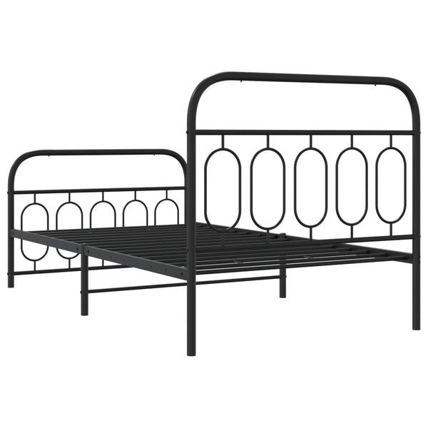 Metallbett 107x203 cm mit Kopf- und Fußteil