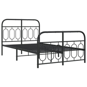 Metall Bettgestell Schwarz 120x190 cm
