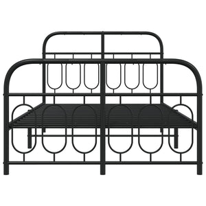 Metall Bettgestell Schwarz 120x190 cm