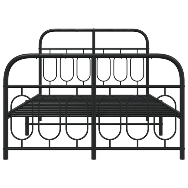 Metall Bettgestell Schwarz 120x190 cm
