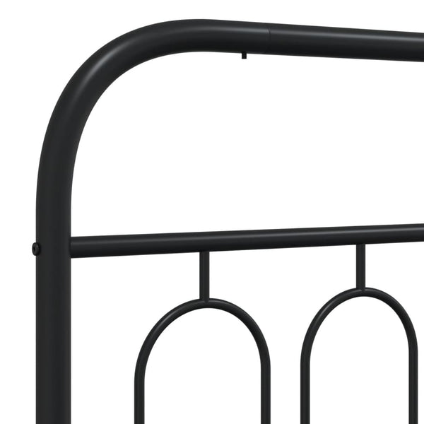 Metall Bettgestell Schwarz 120x190 cm