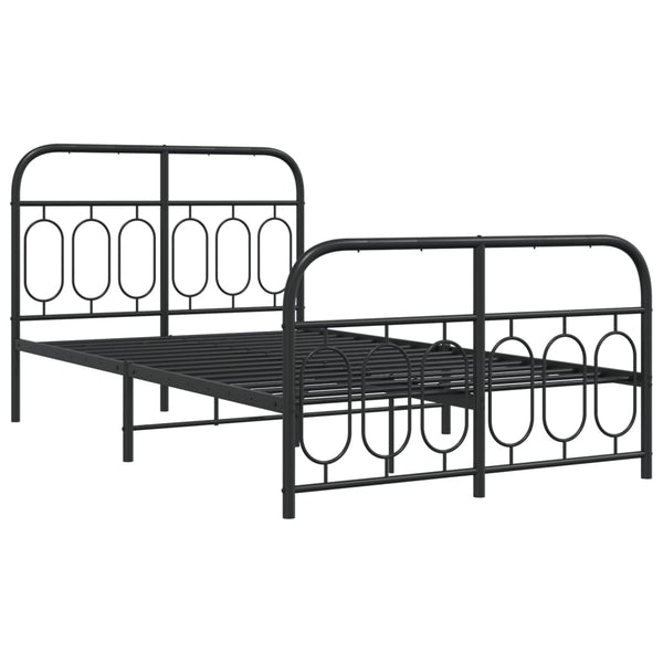 Bettgestell Metall Schwarz 120x200 cm