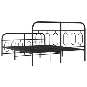Bettgestell Metall Schwarz 135x190 cm