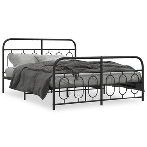 Metallbett 140x190 cm Schwarz