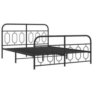 Metallbett 140x190 cm Schwarz