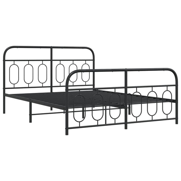 Metallbett 140x190 cm Schwarz