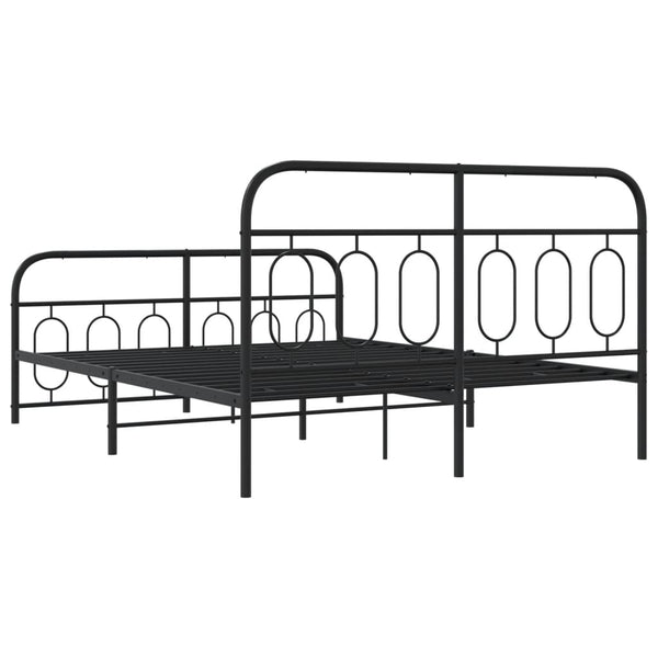Metallbett 140x190 cm Schwarz