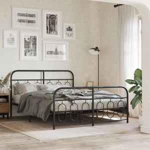 Metallbett 140x190 cm Schwarz