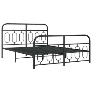 Metall Bettgestell Schwarz 140x200 cm