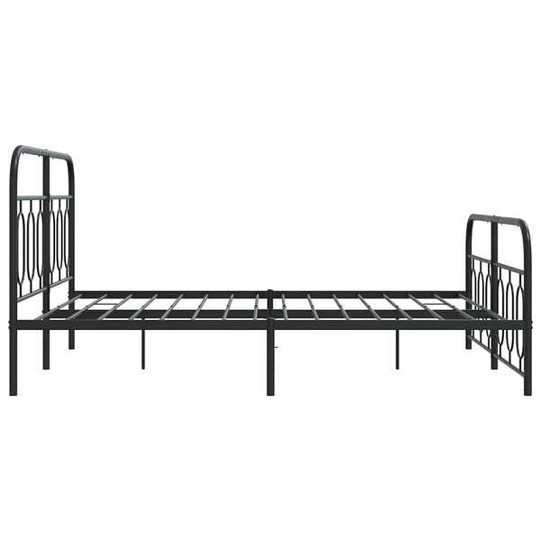 Metall Bettgestell Schwarz 140x200 cm