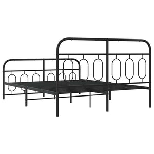 Metall Bettgestell Schwarz 140x200 cm