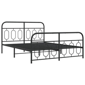 Bettgestell Metall Schwarz 150x200 cm