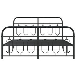 Bettgestell Metall Schwarz 150x200 cm