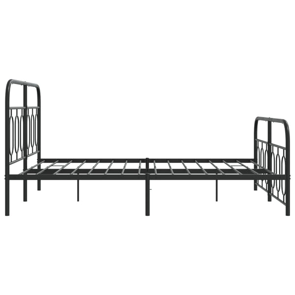 Bettgestell Metall Schwarz 150x200 cm