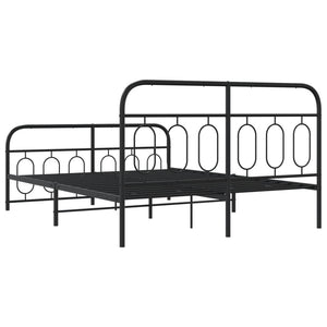 Bettgestell Metall Schwarz 150x200 cm
