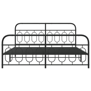 Metallbettgestell Schwarz 183x213 cm