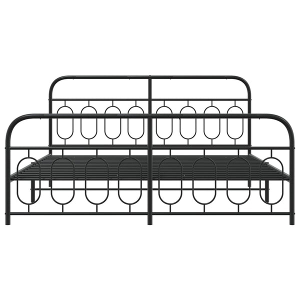 Metallbettgestell Schwarz 183x213 cm