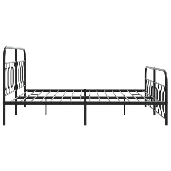 Metallbettgestell Schwarz 183x213 cm