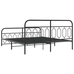 Metallbettgestell Schwarz 183x213 cm