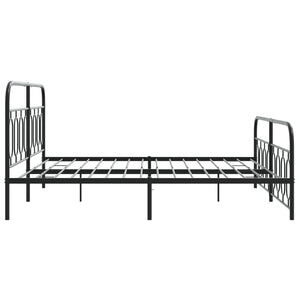 Bettgestell Metall Schwarz 193x203 cm