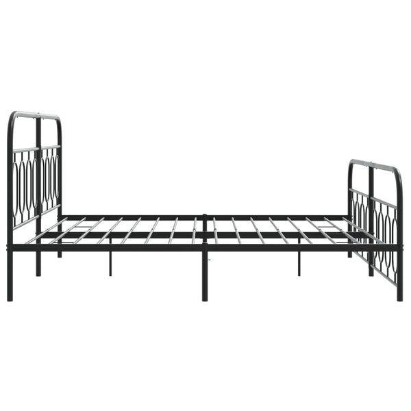 Bettgestell Metall Schwarz 193x203 cm