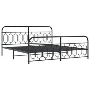 Bettgestell Metall Schwarz 200x200 cm