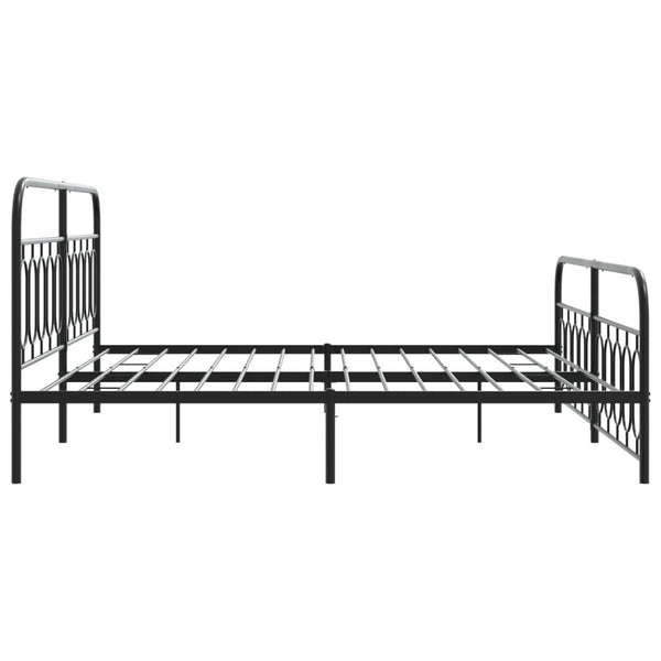 Bettgestell Metall Schwarz 200x200 cm
