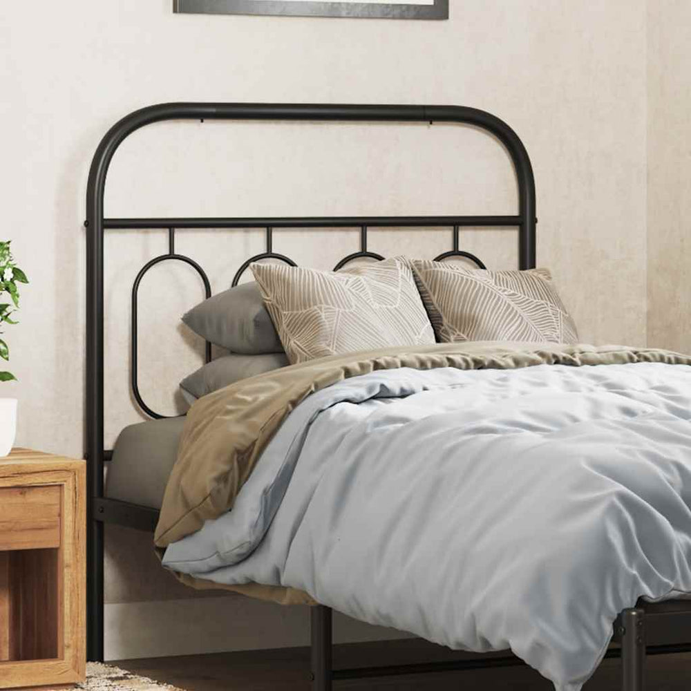 Schwarzes Metall Kopfteil 90 cm