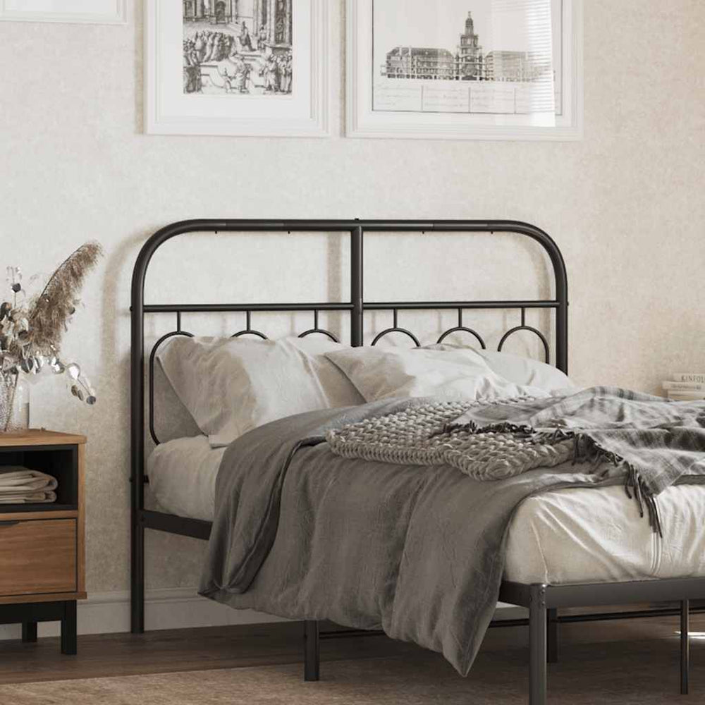 Schwarzes Metall Kopfteil 120 cm