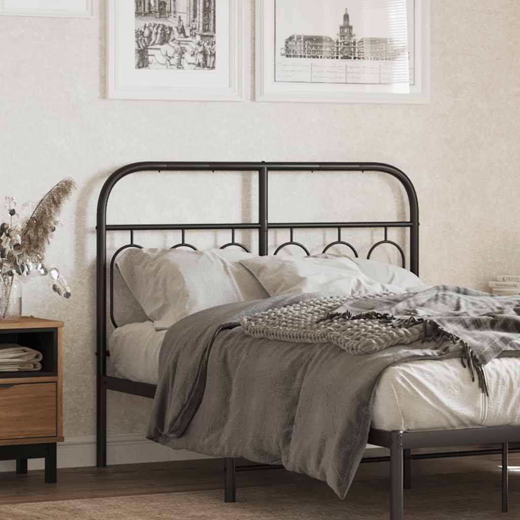 Schwarzes Metall Kopfteil 120 cm