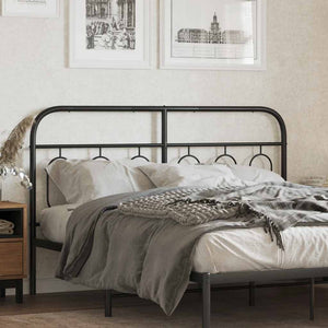 Schwarzes Metall Kopfteil 137 cm