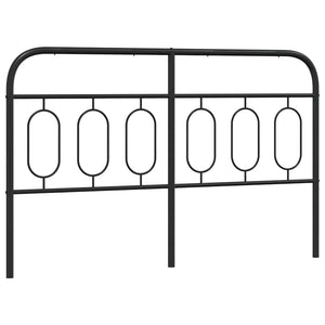 Metall Kopfteil Schwarz 150 cm