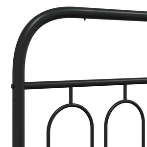 Metall Kopfteil Schwarz 150 cm