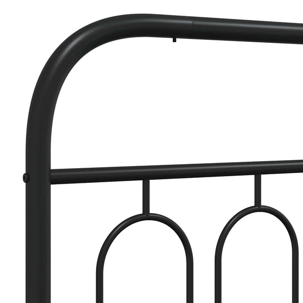 Metall Kopfteil Schwarz 150 cm